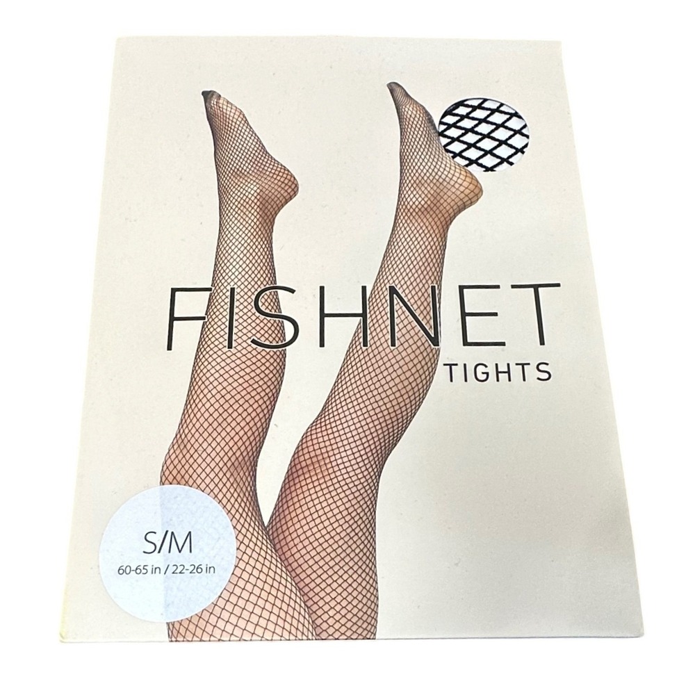 Forever 21‎ Fishnet Tights Womens S/M Black New Diamond Mesh Hosiery #00379396